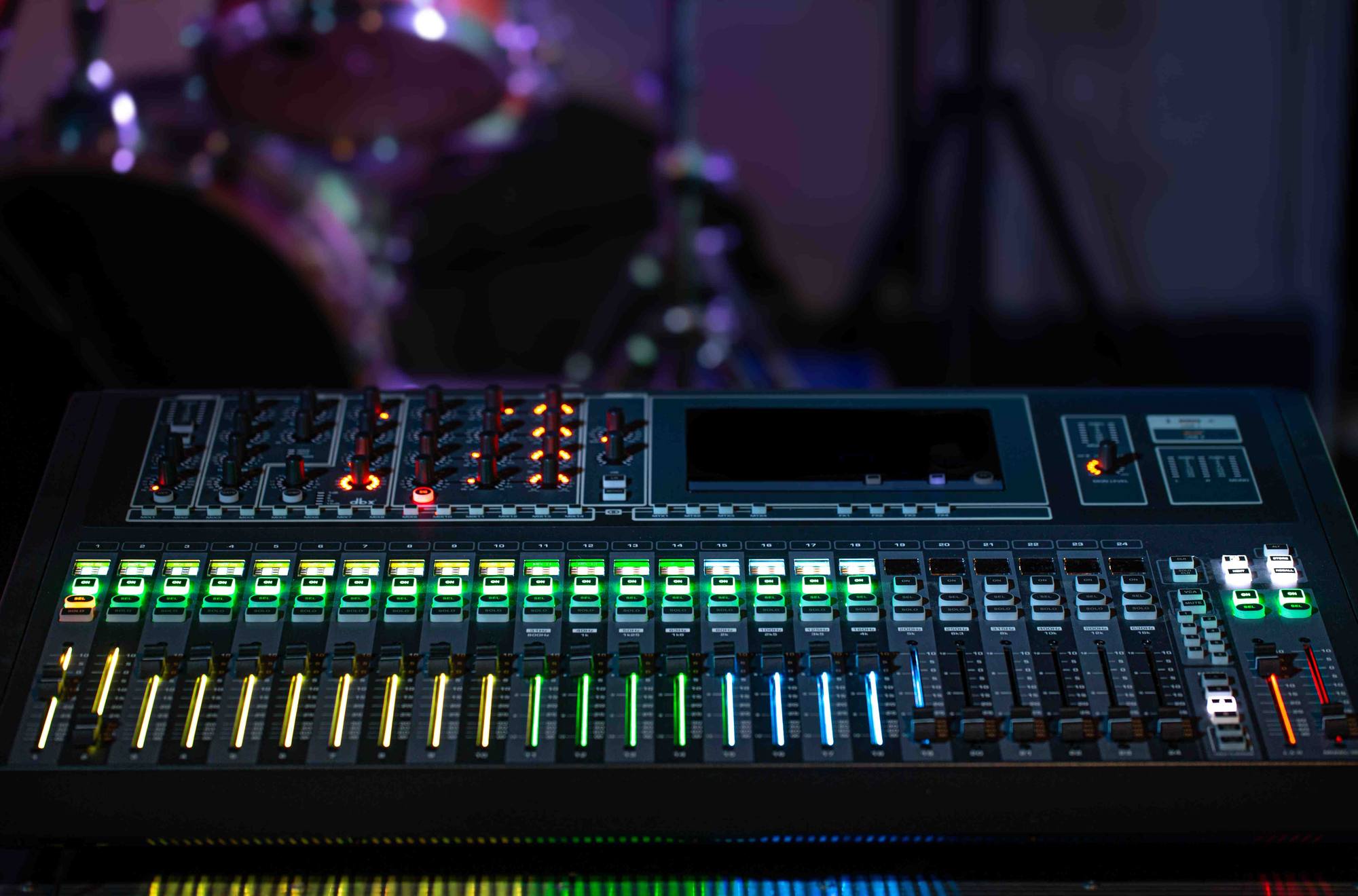 Mixing console at the Soundbirth studio